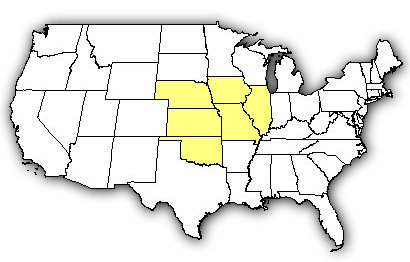 osage copperhead map states distribution true does area only found